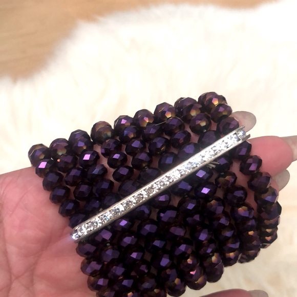 Bracelet with beads and rhinestone design - Picture 2 of 4